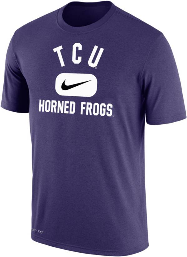 Nike Men's TCU Horned Frogs Purple Dri-FIT Cotton Swoosh in Pill T-Shirt product image