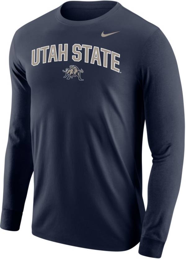Nike Men's Utah State Aggies Blue Core Cotton Long Sleeve T-Shirt product image