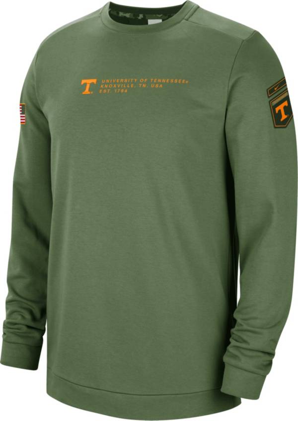 Nike Men's Tennessee Volunteers Green Dri-FIT Military Appreciation Crew Neck Sweatshirt product image