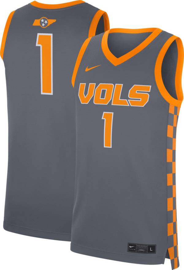 Youth Nike #1 Gray Tennessee Volunteers Icon Replica Basketball Jersey