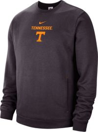 Nike Men's Tennessee Volunteers Grey Club Fleece Crew Neck Sweatshirt