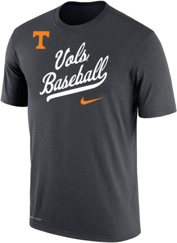 Nike Men's Tennessee Volunteers Grey Dri-FIT Cotton Baseball T-Shirt product image