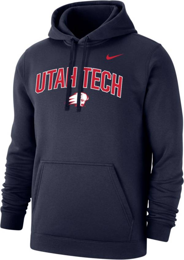 Nike Men's Utah Tech Trailblazers Navy Club Fleece Wordmark Pullover Hoodie product image