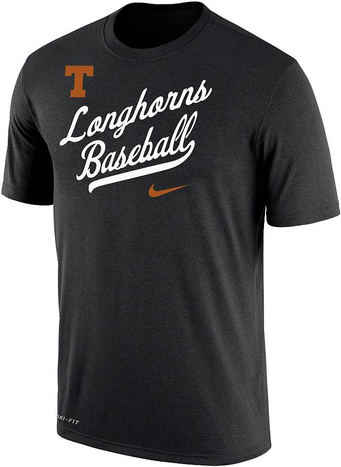 Nike Men's Texas Longhorns Black Dri-FIT Cotton Baseball T-Shirt