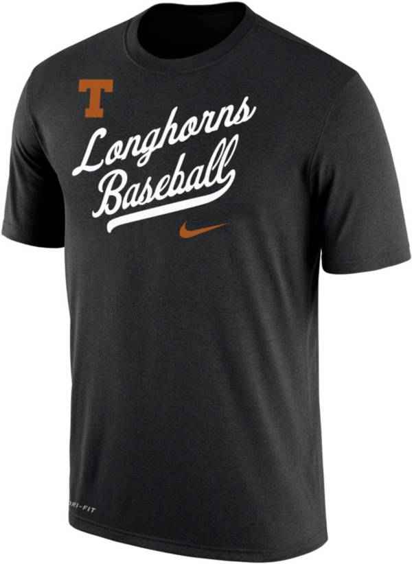 Nike Men's Texas Longhorns Black Dri-FIT Cotton Baseball T-Shirt | Dick ...