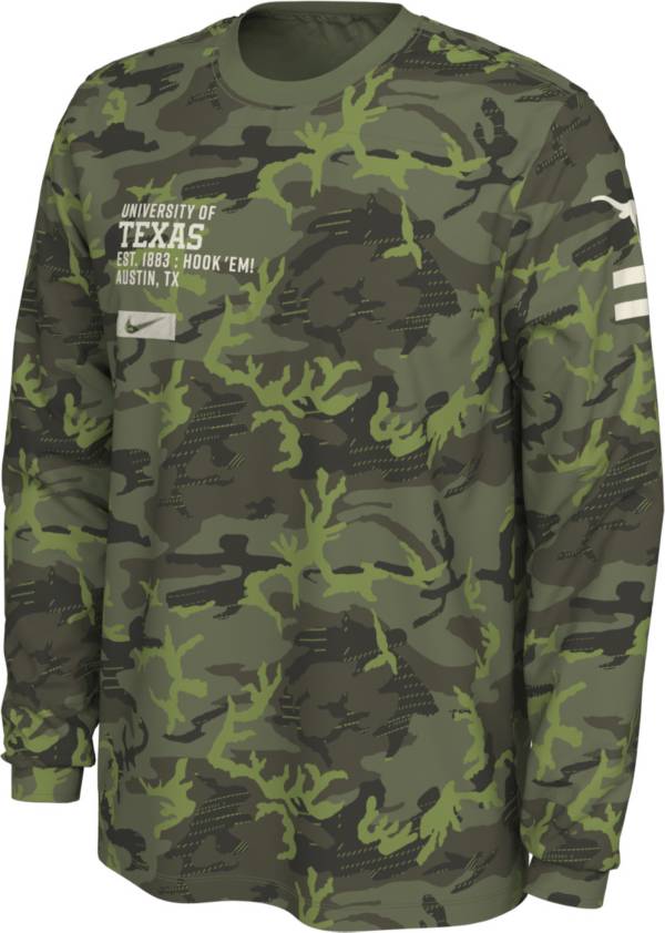 Nike Men's Texas Longhorns Camo Military Appreciation Long Sleeve T-Shirt product image