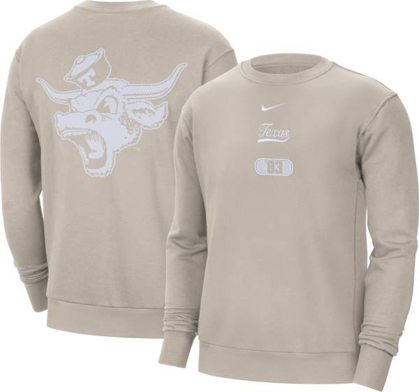 Nike Men's Texas Longhorns Cream Sportswear Fleece Crew Neck Sweatshirt product image