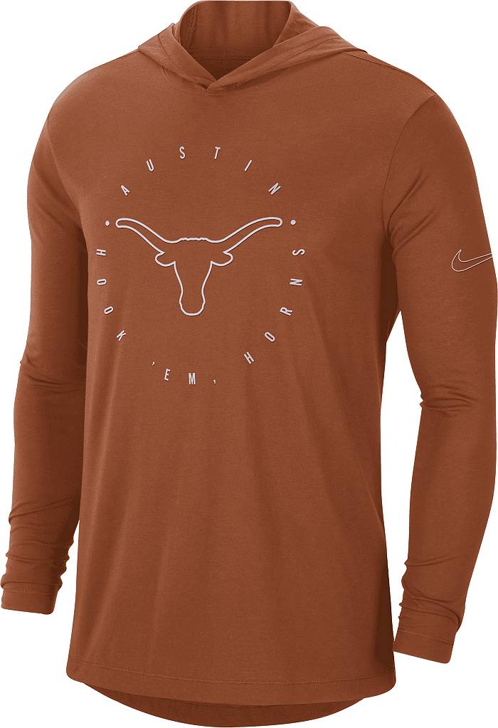 Men's Mitchell & Ness Texas Orange Longhorns Head Coach Pullover Hoodie Size: Small