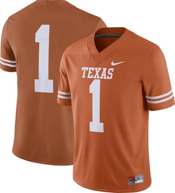 Nike Men's Texas Longhorns #1 Burnt Orange Dri-FIT Game Football Jersey product image