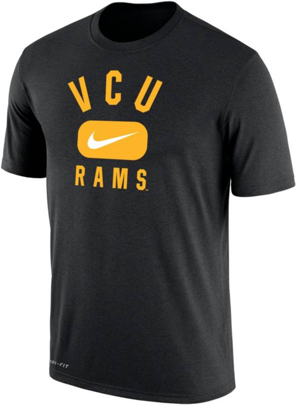 Nike Men's VCU Rams Black Dri-FIT Cotton Swoosh in Pill T-Shirt product image