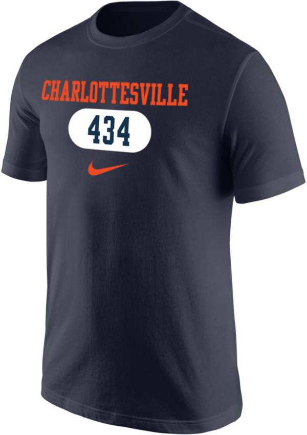 Nike Men's Virginia Cavaliers Blue Charlottesville 434 Area Code T ...