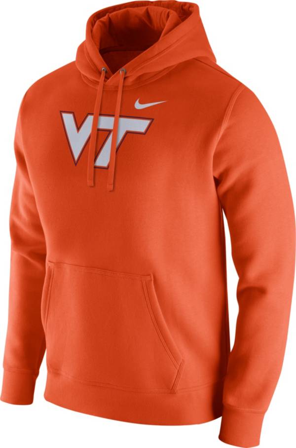 Nike Men s Virginia Tech Hokies Burnt Orange Club Fleece Pullover