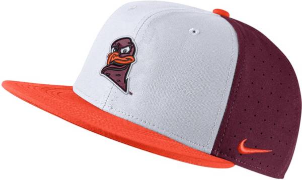 Nike Men's Virginia Tech Hokies White Aero True Baseball Fitted Hat product image