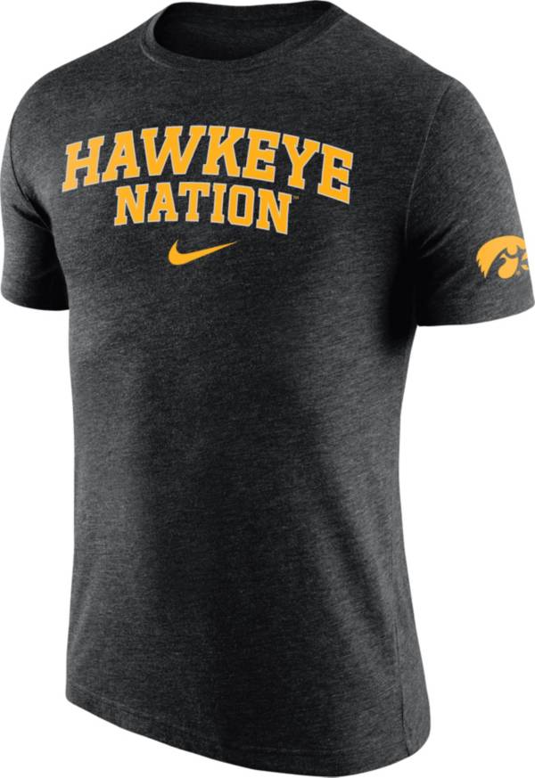 Nike Men's Iowa Hawkeyes Black Hawkeye Nation Dri-FIT Tri-Blend T-Shirt product image