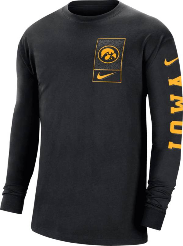 Nike Men's Iowa Hawkeyes Black Max90 Long Sleeve T-Shirt | Dick's ...