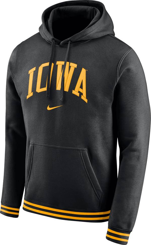Nike Men's Iowa Hawkeyes Black Retro Fleece Pullover Hoodie product image