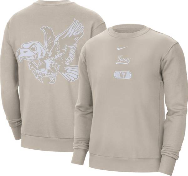 Nike Men's Iowa Hawkeyes Cream Sportswear Fleece Crew Neck Sweatshirt product image