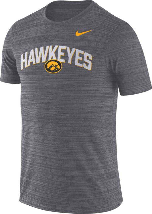 Nike Men's Iowa Hawkeyes Grey Dri-FIT Velocity Football T-Shirt product image