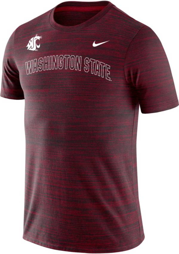 Nike Men's Washington State Cougars Crimson Dri-FIT Velocity Stencil T-Shirt product image