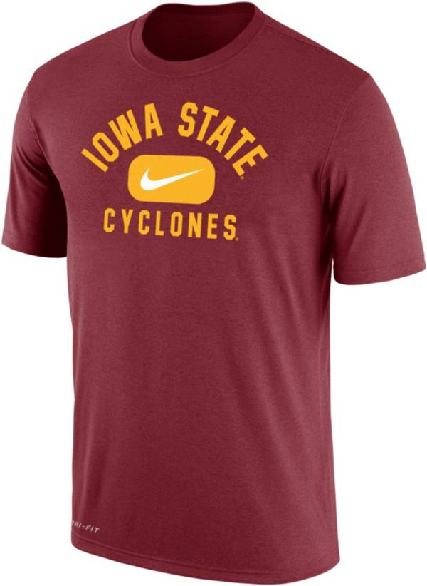 Nike Men's Iowa State Cyclones Cardinal Dri-FIT Cotton Swoosh in Pill T-Shirt product image