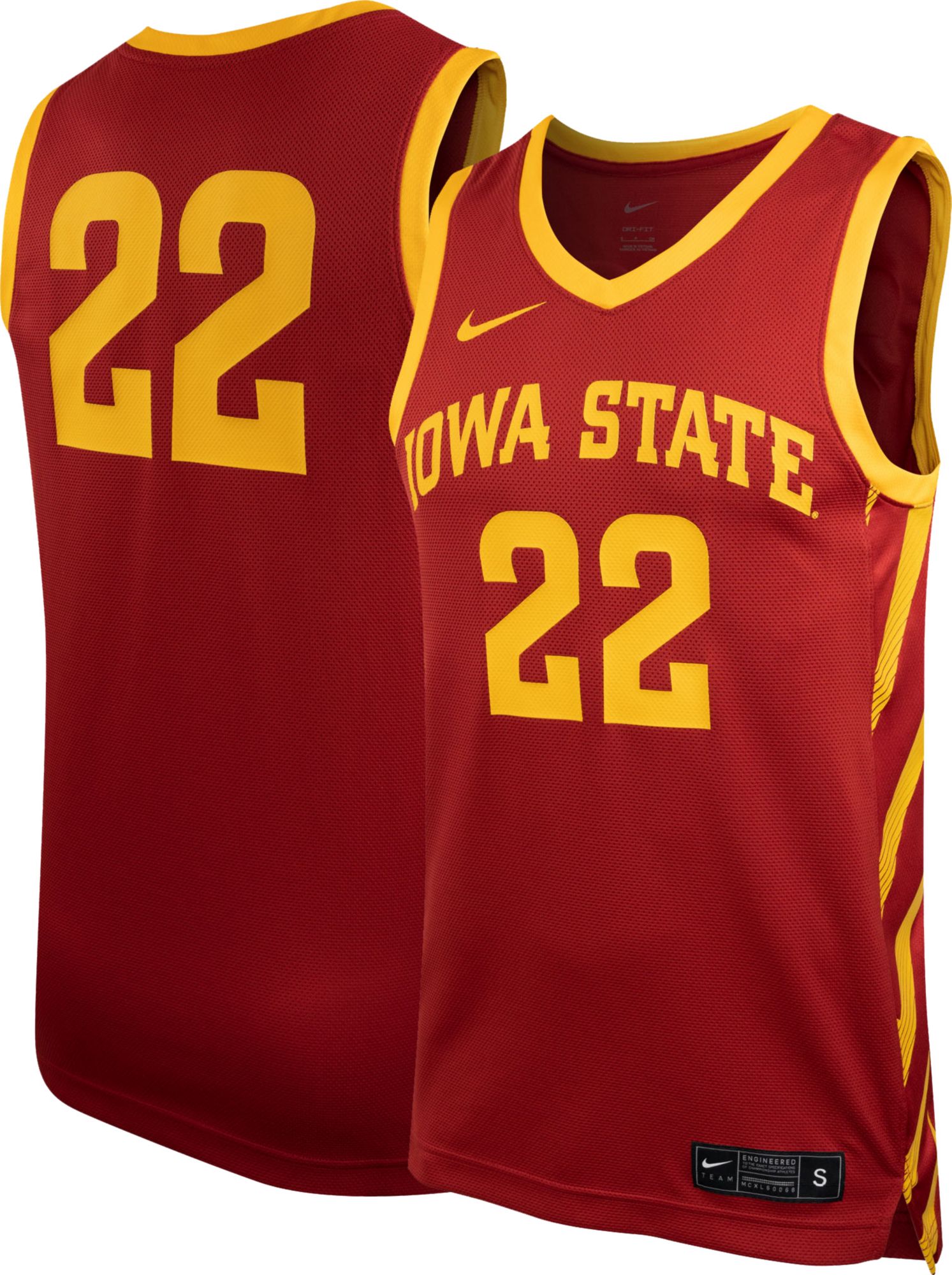 Nike Men's Iowa State Cyclones #22 Cardinal Replica Basketball Jersey ...