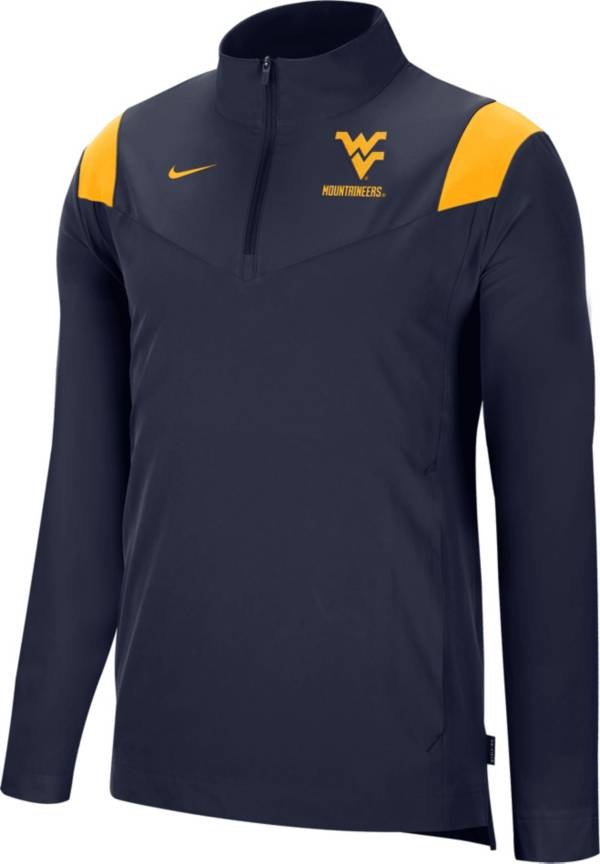Nike Men's West Virginia Mountaineers Blue Football Sideline Coach Lightweight Jacket product image