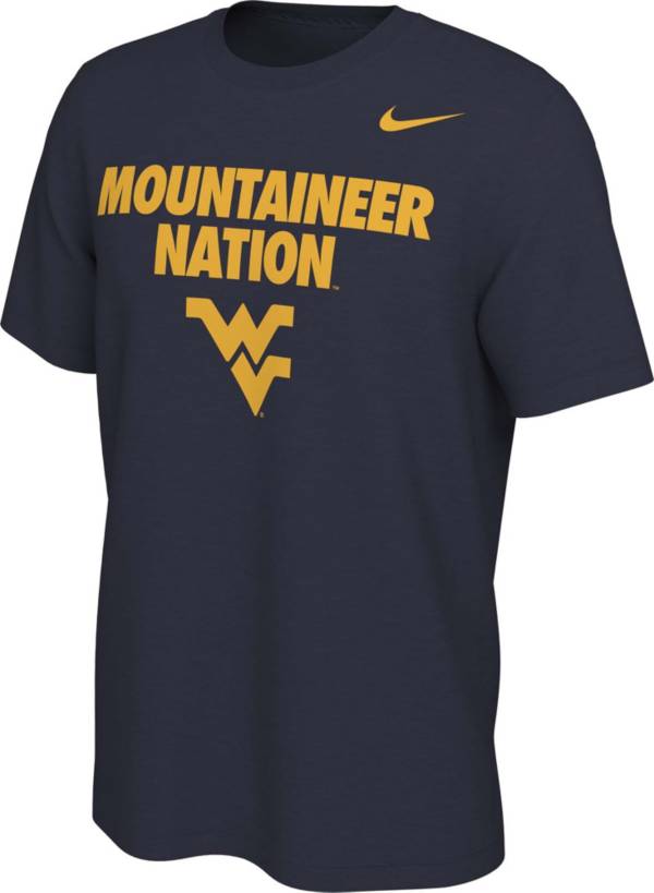Nike Men's West Virginia Mountaineers Blue Mountaineer Nation Mantra T-Shirt product image