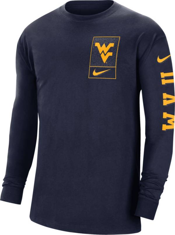 Nike Men's West Virginia Mountaineers Blue Max90 Long Sleeve T-Shirt product image