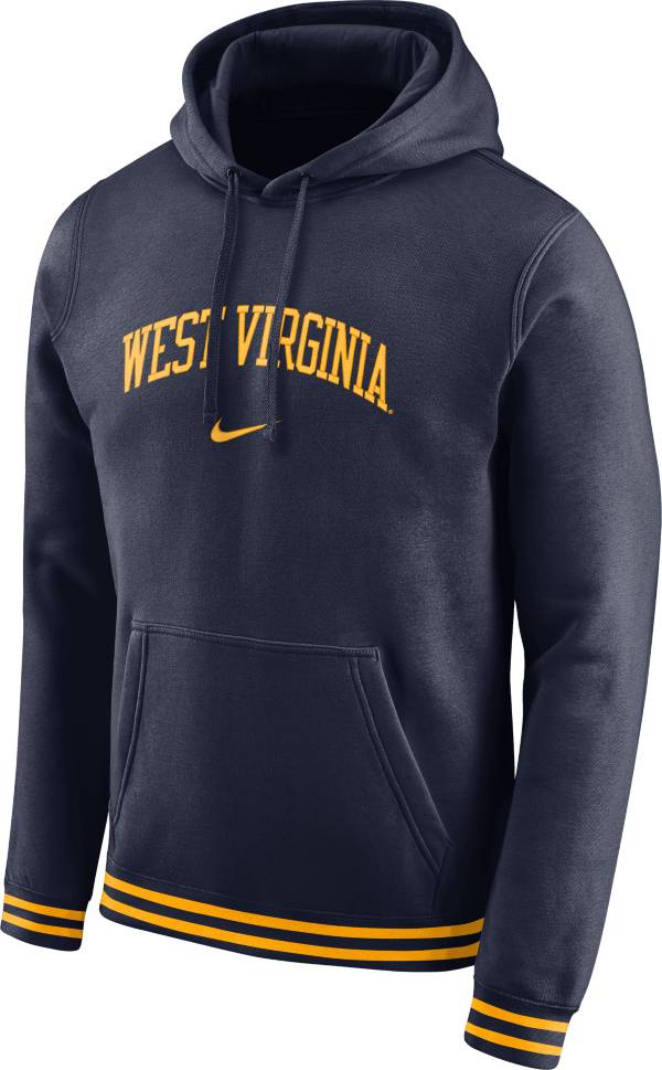 Nike Men's West Virginia Mountaineers Blue Retro Fleece Pullover Hoodie product image