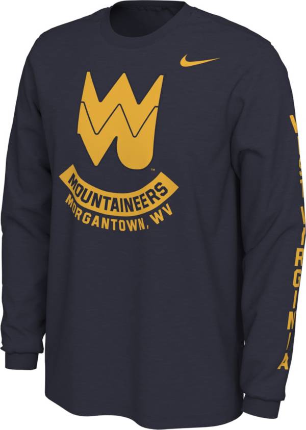 Nike Men's West Virginia Mountaineers Blue Vault Logo Long Sleeve T-Shirt product image