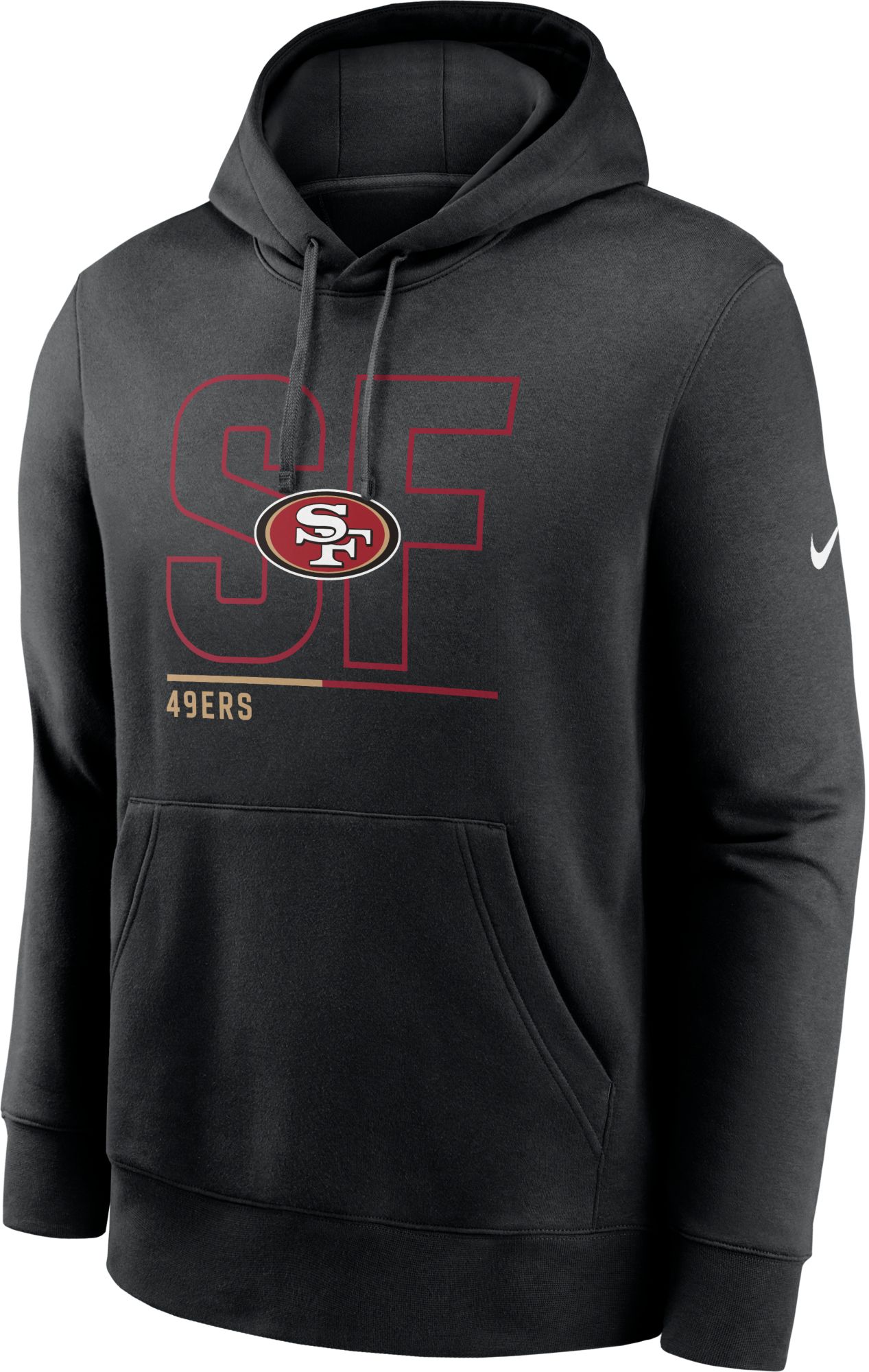 Nike Men's San Francisco 49ers City Code Club Black Hoodie