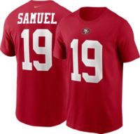 Nike Men's San Francisco 49ers Deebo Samuel #19 Logo Red T-Shirt