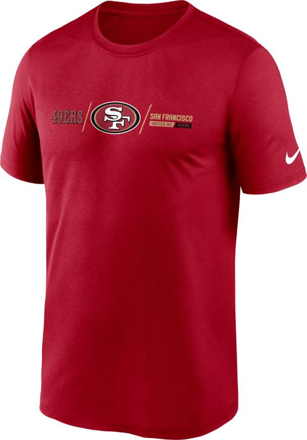 Nike Men's San Francisco 49ers Horizontal Lockup Red T-Shirt product image