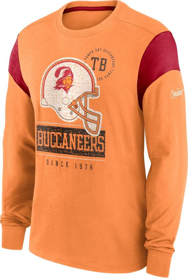 Nike Men's Tampa Bay Buccaneers Historic Logo Orange Long Sleeve T-Shirt