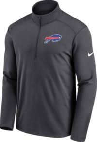 Men's Buffalo Bills Nike Heathered Gray Fan Gear Element Half-Zip