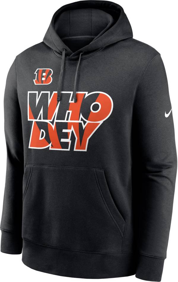 Nike Men's Cincinnati Bengals 'Who Dey' Black Pullover Hoodie