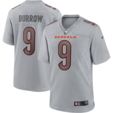sorry, Nike Men's Cincinnati Bengals Joe Burrow #9 Atmosphere Grey Game Jersey is currently out of stock