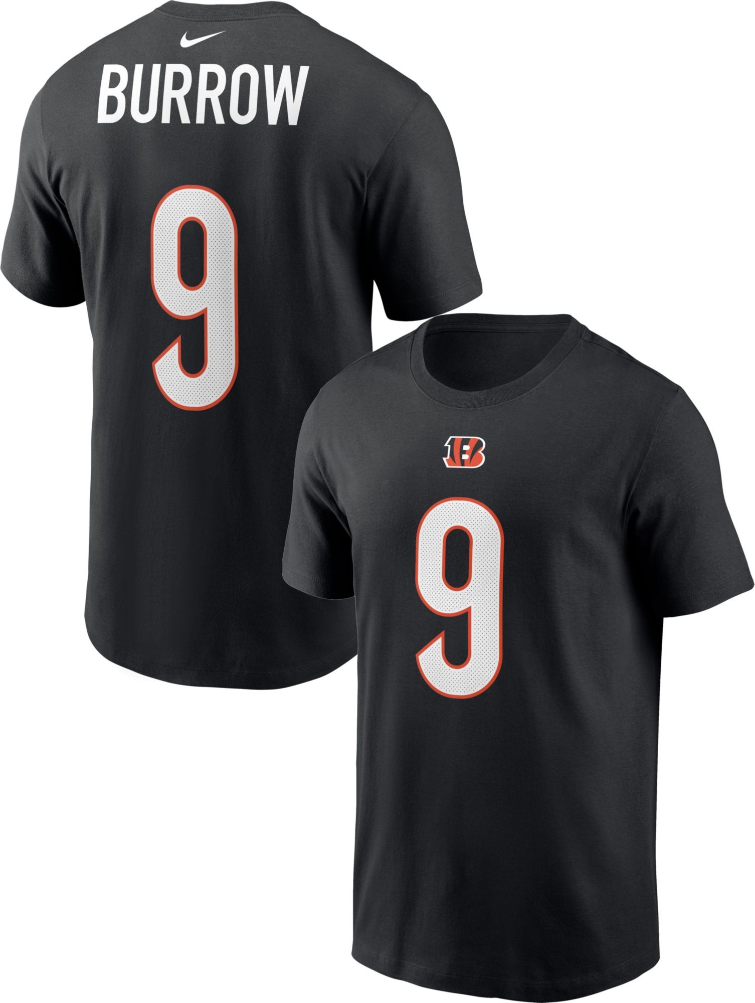 Nike Men's Cincinnati Bengals Joe Burrow #9 Black T-Shirt product image