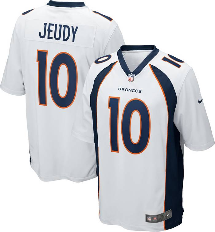 Nike Men's Denver Broncos Jerry Jeudy #10 White Game Jersey