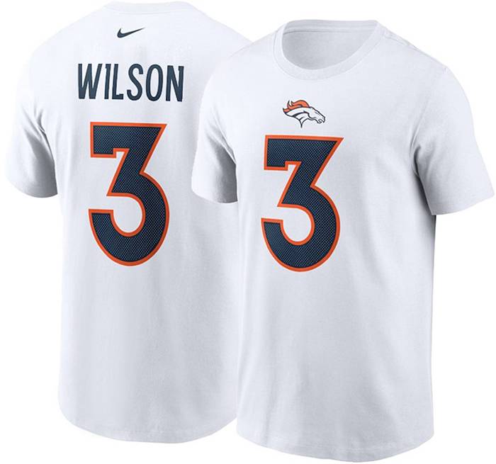 Nike Men's Denver Broncos Russell Wilson #3 White T-Shirt