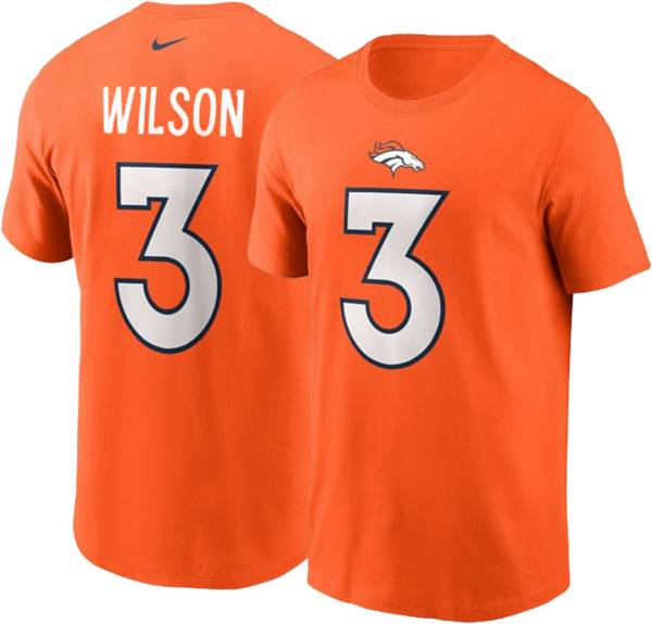 Nike Men's Denver Broncos Russell Wilson #3 Orange T-Shirt product image