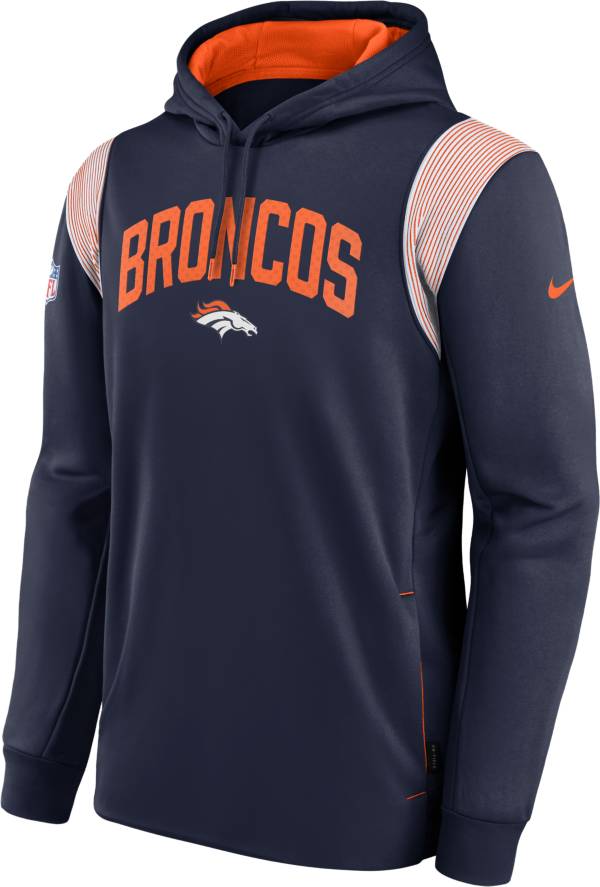 Nike Men's Denver Broncos Sideline Therma-FIT Navy Pullover Hoodie product image