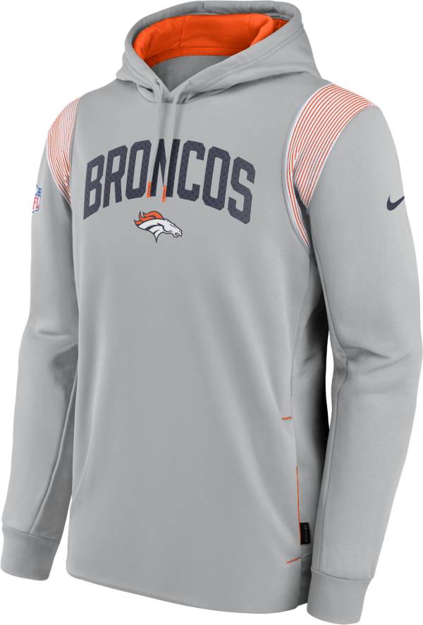 Nike Men's Denver Broncos Sideline Therma-FIT Grey Pullover Hoodie product image
