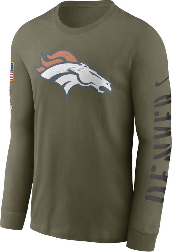 Nike Men's Denver Broncos Salute to Service Olive Long Sleeve T-Shirt product image