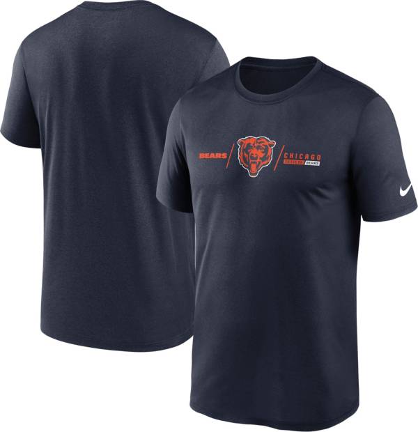 Nike Men's Chicago Bears Horizontal Lockup Navy T-Shirt product image