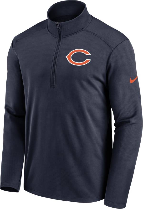 Nike Men's Chicago Bears Logo Pacer Navy Half-Zip Pullover