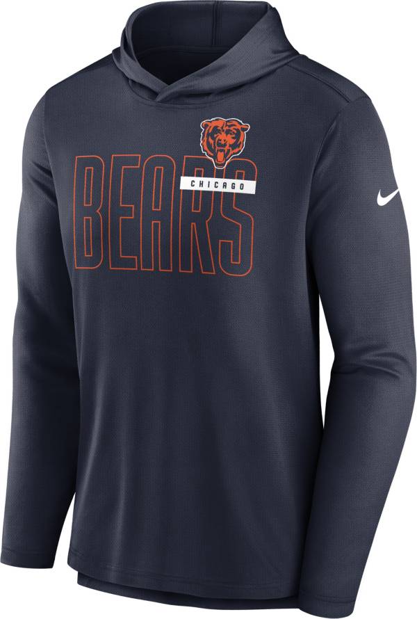 Nike Men's Chicago Bears Performance Hooded Long Sleeve Black Top product image