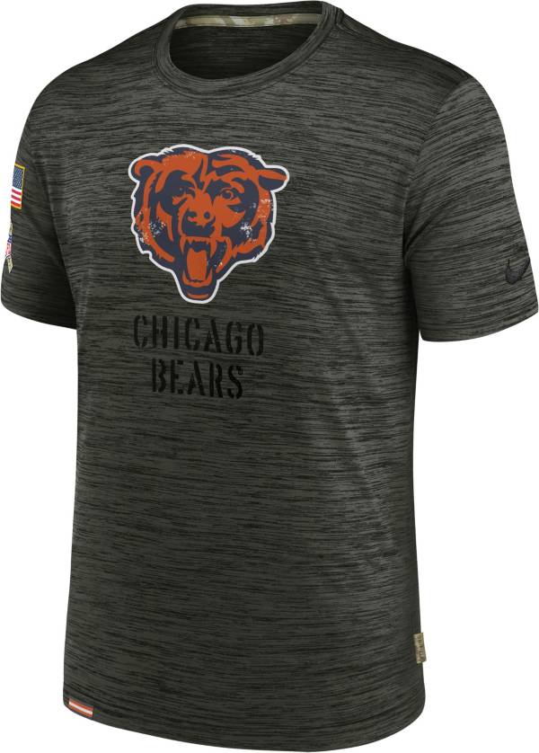 Nike Men's Chicago Bears Salute to Service Velocity T-Shirt - Olive - S Each