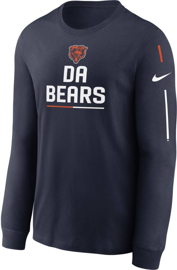 Nike Men's Chicago Bears Team Slogan Navy Long Sleeve T-Shirt product image