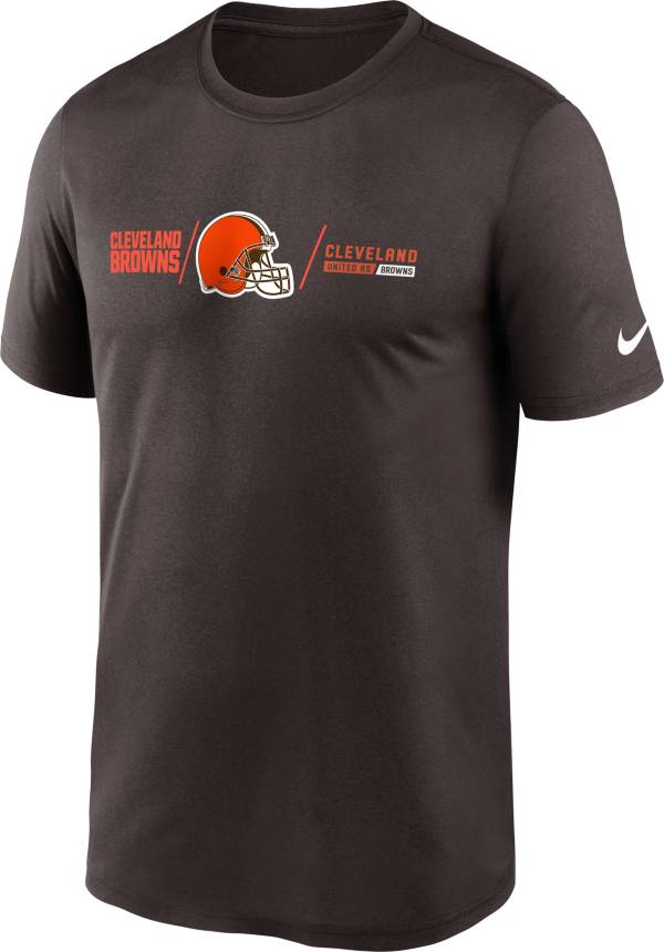 Nike Men's Cleveland Browns Horizontal Lockup Brown T-Shirt product image
